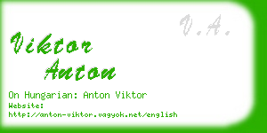 viktor anton business card